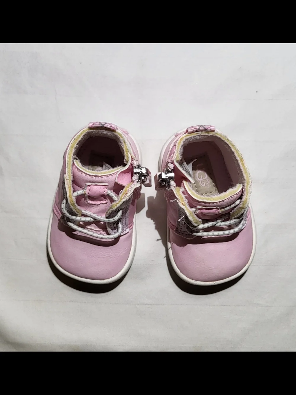 UGG Baby Girl Pink Zipper Sneakers